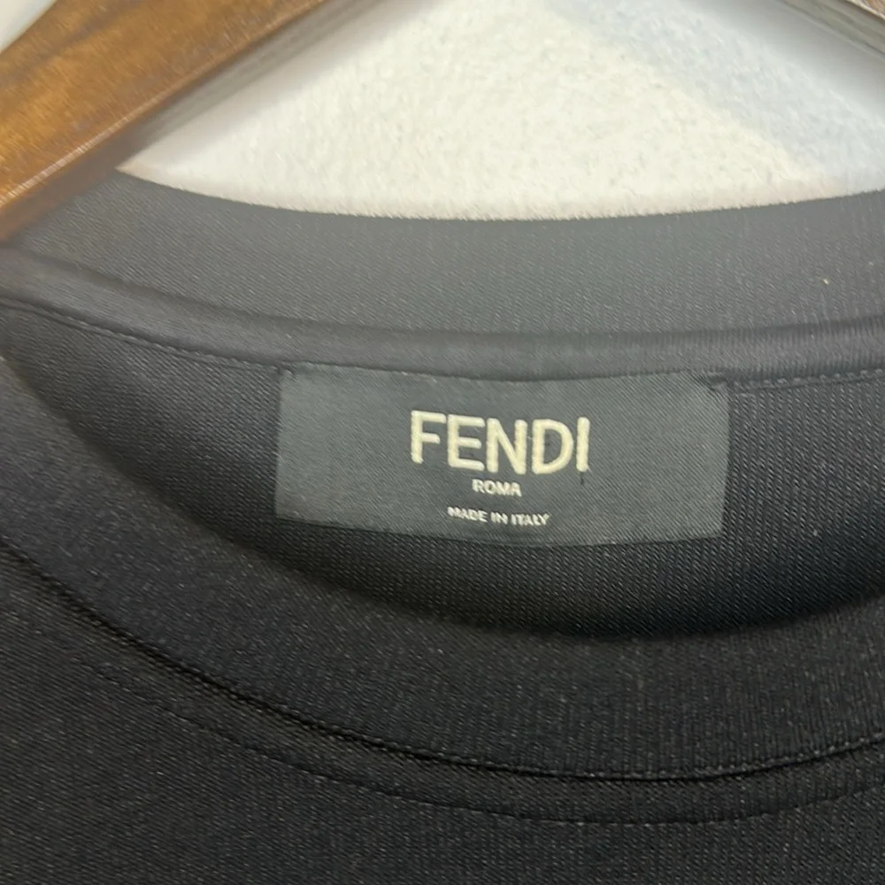 Fendi Black Monogram Sweatshirt size M Designer Authentic Luxury